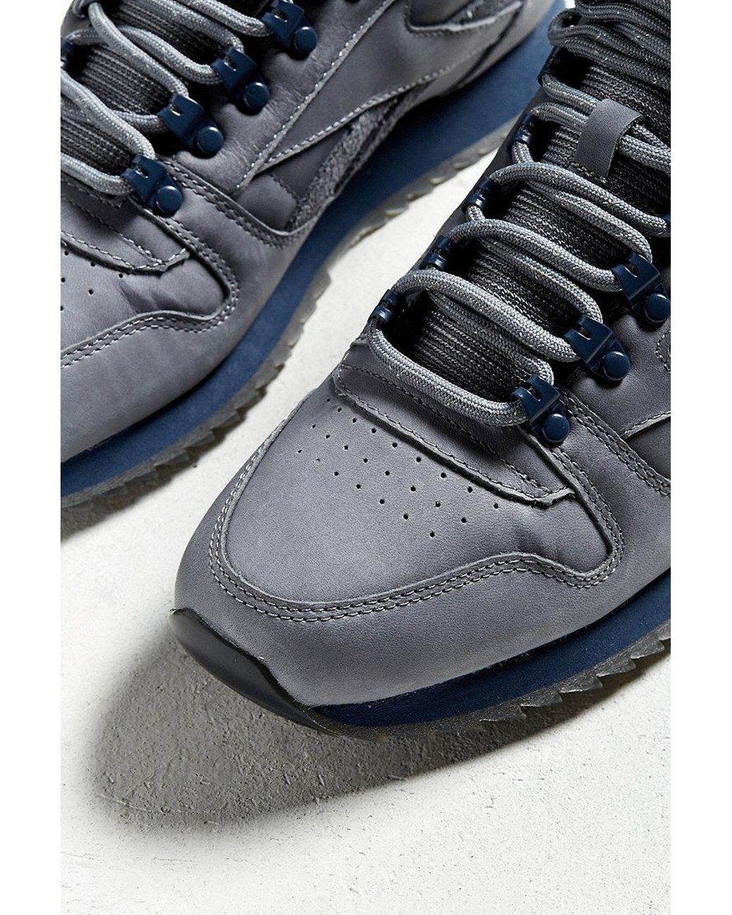 Reebok Classic Leather Mid Ripple Sneaker in Gray | Lyst
