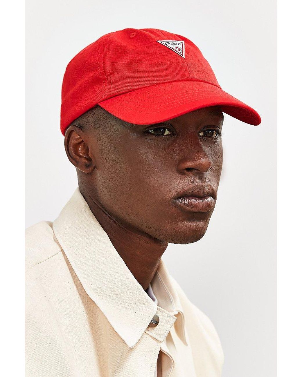 Guess Baseball Hat in Red for Men | Lyst