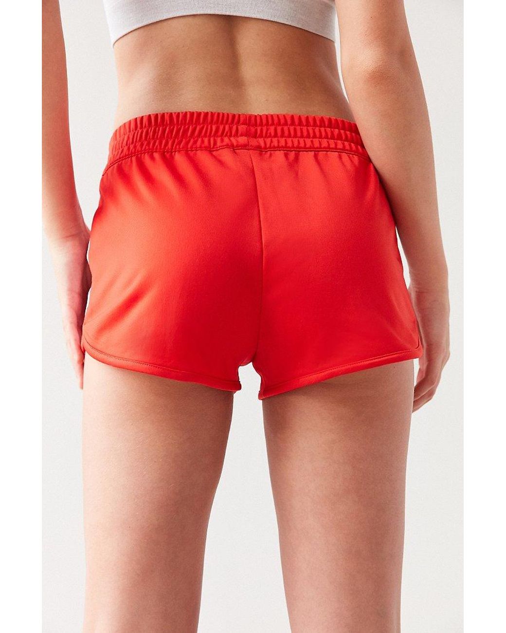 adidas Originals Originals 3 Stripe Dolphin Short in Red | Lyst