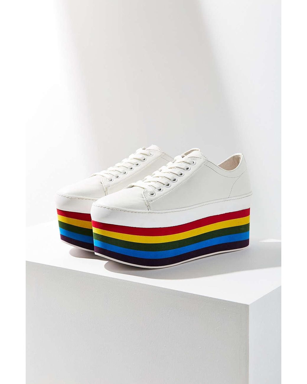 Jeffrey campbell rainbow platform sneaker top