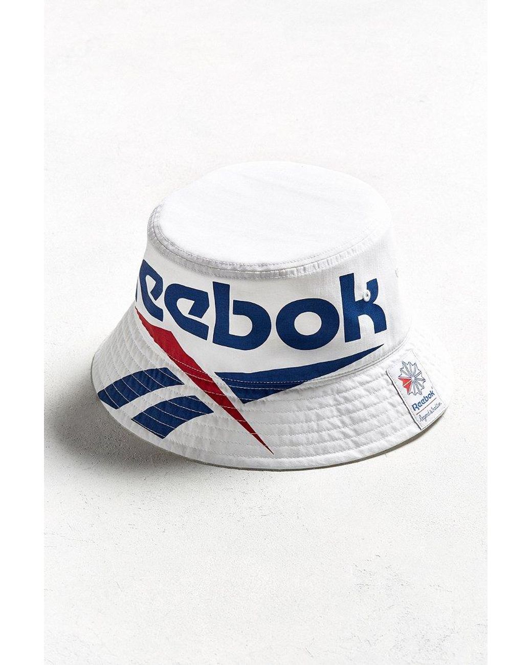 Reebok Vector Bucket Hat in White for Men | Lyst