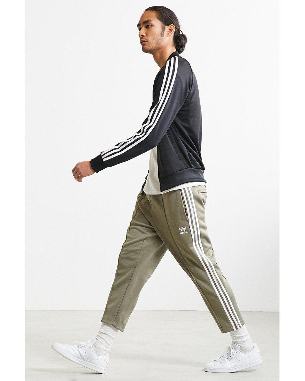 adidas Originals Superstar Relaxed Cropped Track Pant in Green for Men |  Lyst