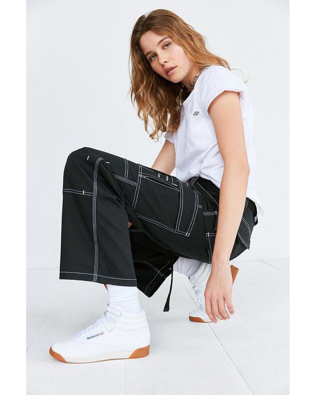 Dickies X Uo Carpenter Contrast-stitch Pant in Black | Lyst