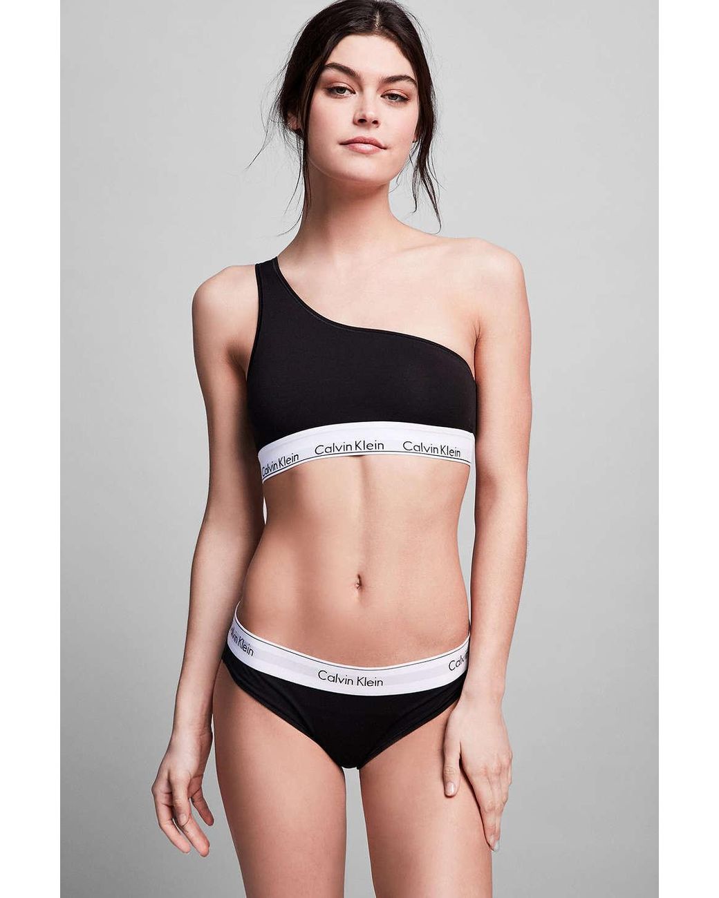 Calvin Klein Modern Cotton Lightly Lined Bralette In Black