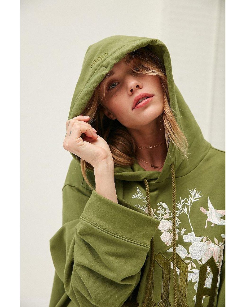 PUMA Fenty By Rihanna Oversized Hoodie Sweatshirt in Green | Lyst