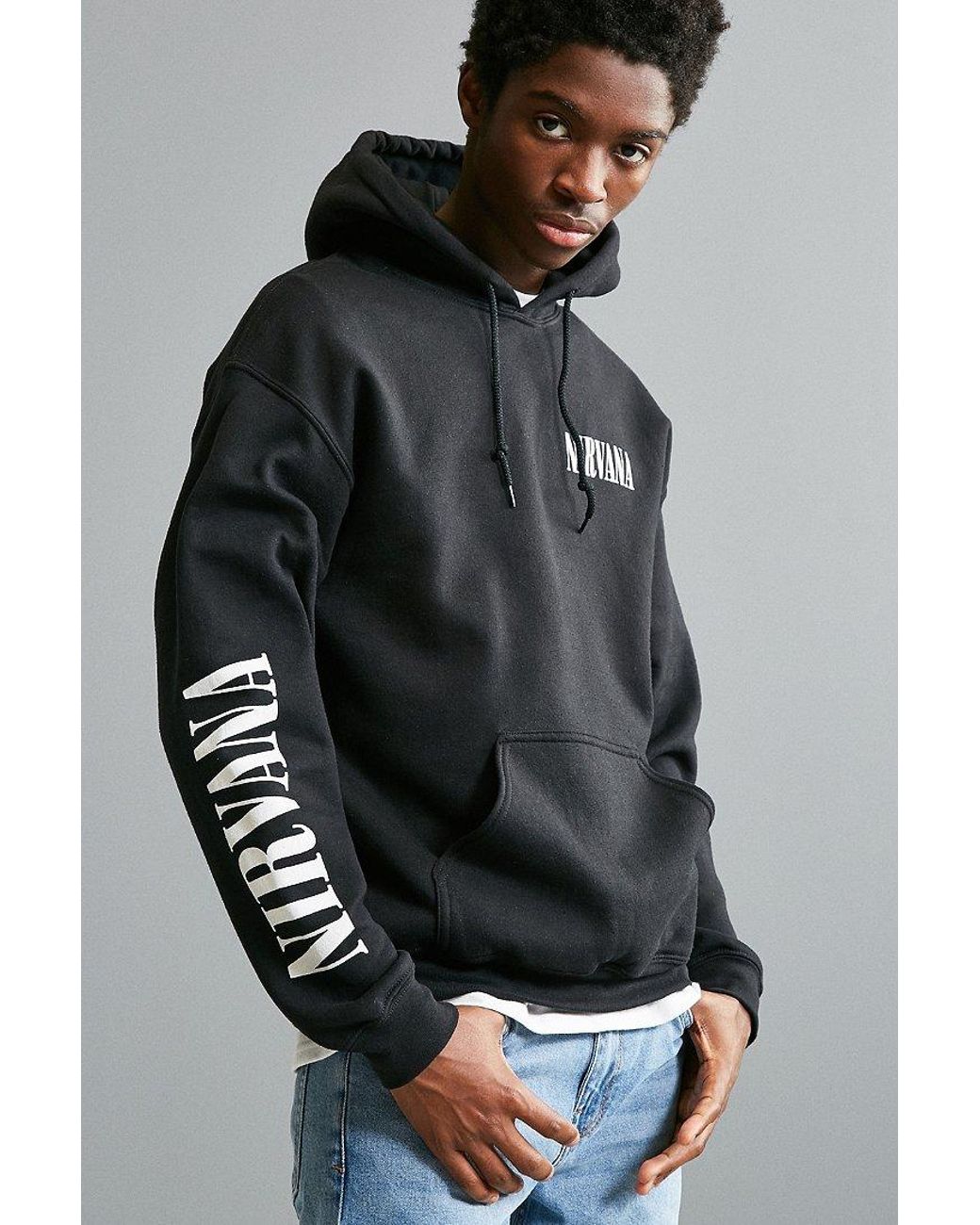Urban Outfitters Nirvana Hoodie Sweatshirt in Black for Men | Lyst
