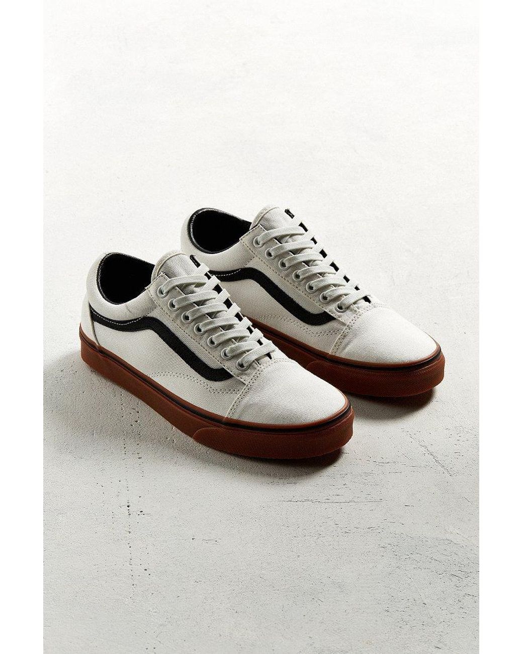 Vans Canvas Old Skool Gum Sole Sneaker in White for Men | Lyst