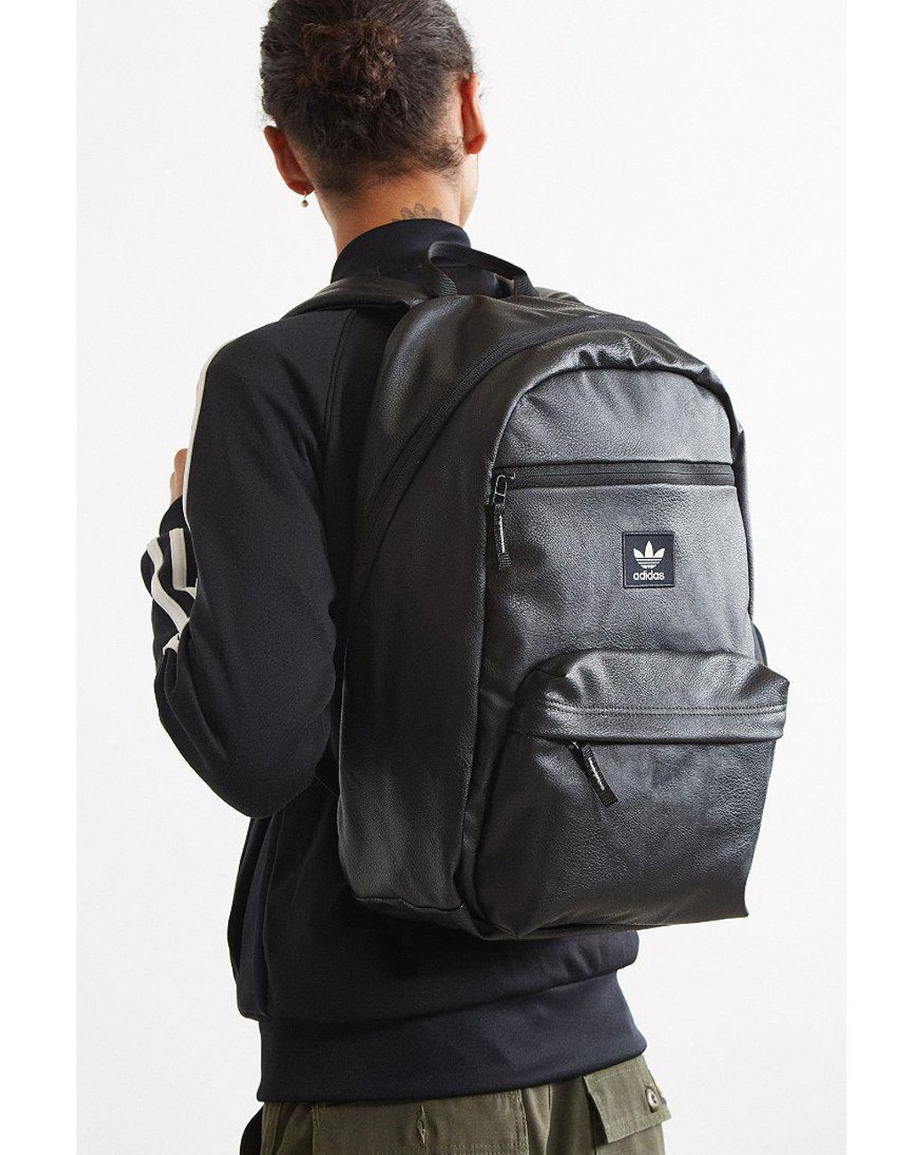 adidas Originals Originals National Premium Faux Leather Backpack in Black  for Men | Lyst