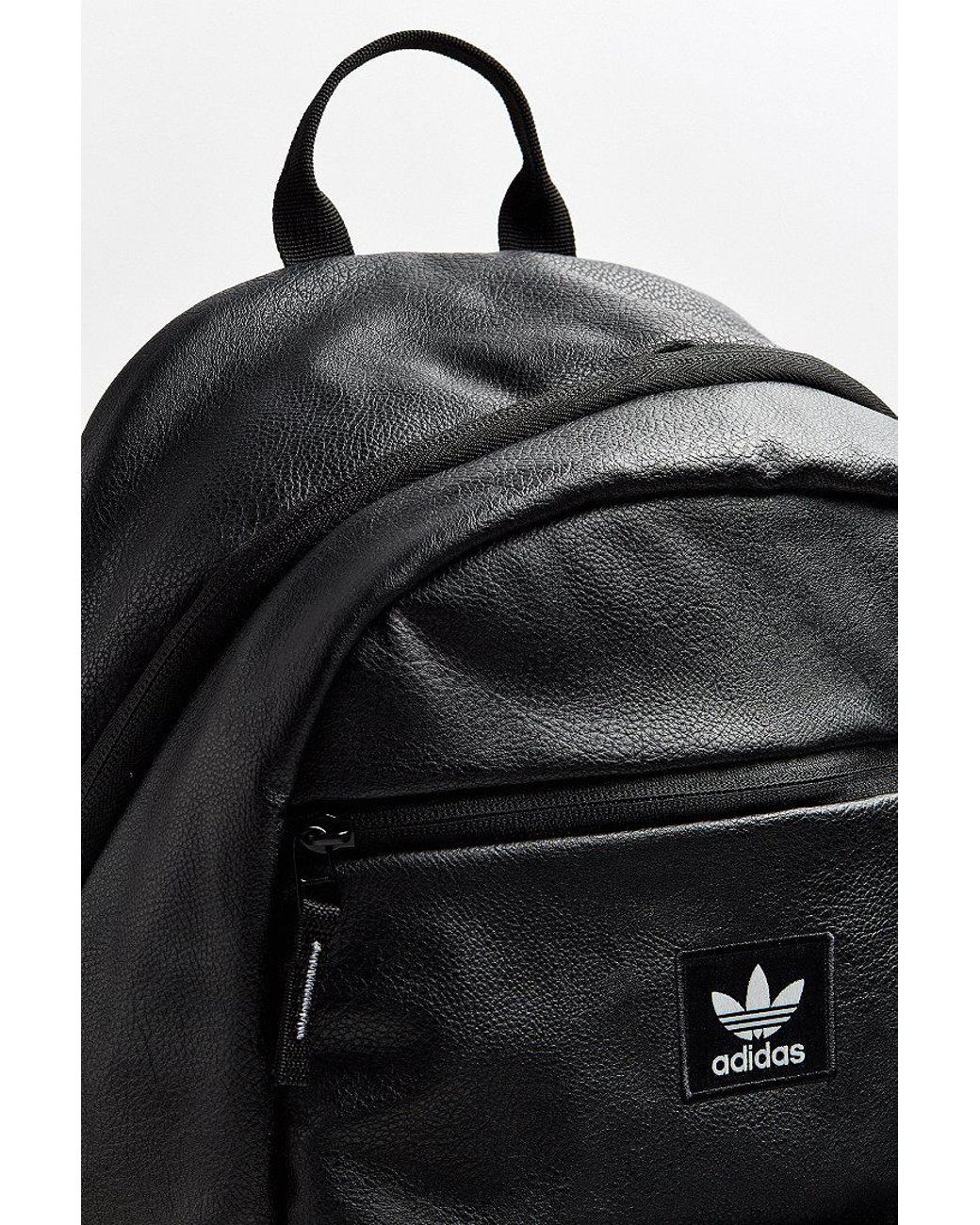 Adidas faux sales leather backpack