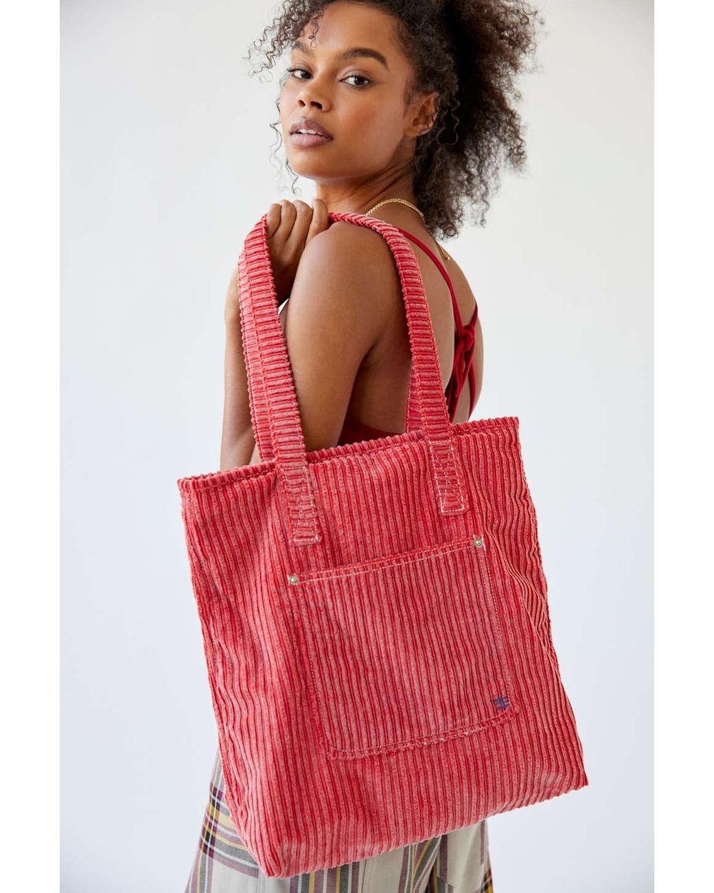BDG Corduroy Tote Bag in Red Lyst