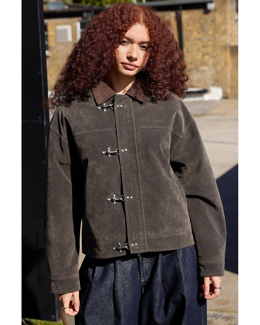 BDG Gray Lex Suede Jacket