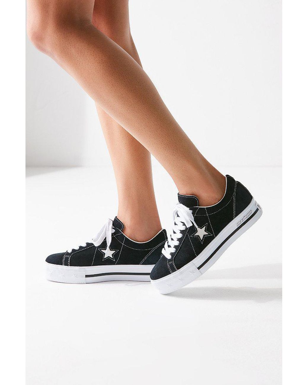 Converse Converse One Star X Mademe Suede Platform Sneaker in Black | Lyst