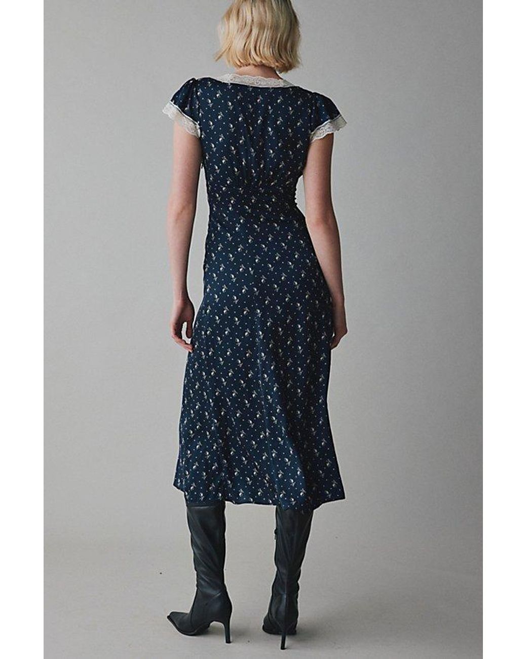 kimchi blue faye lace trim button-down midi dress Kimchi Blue Faye Lace Trim Button-Down Midi Dress