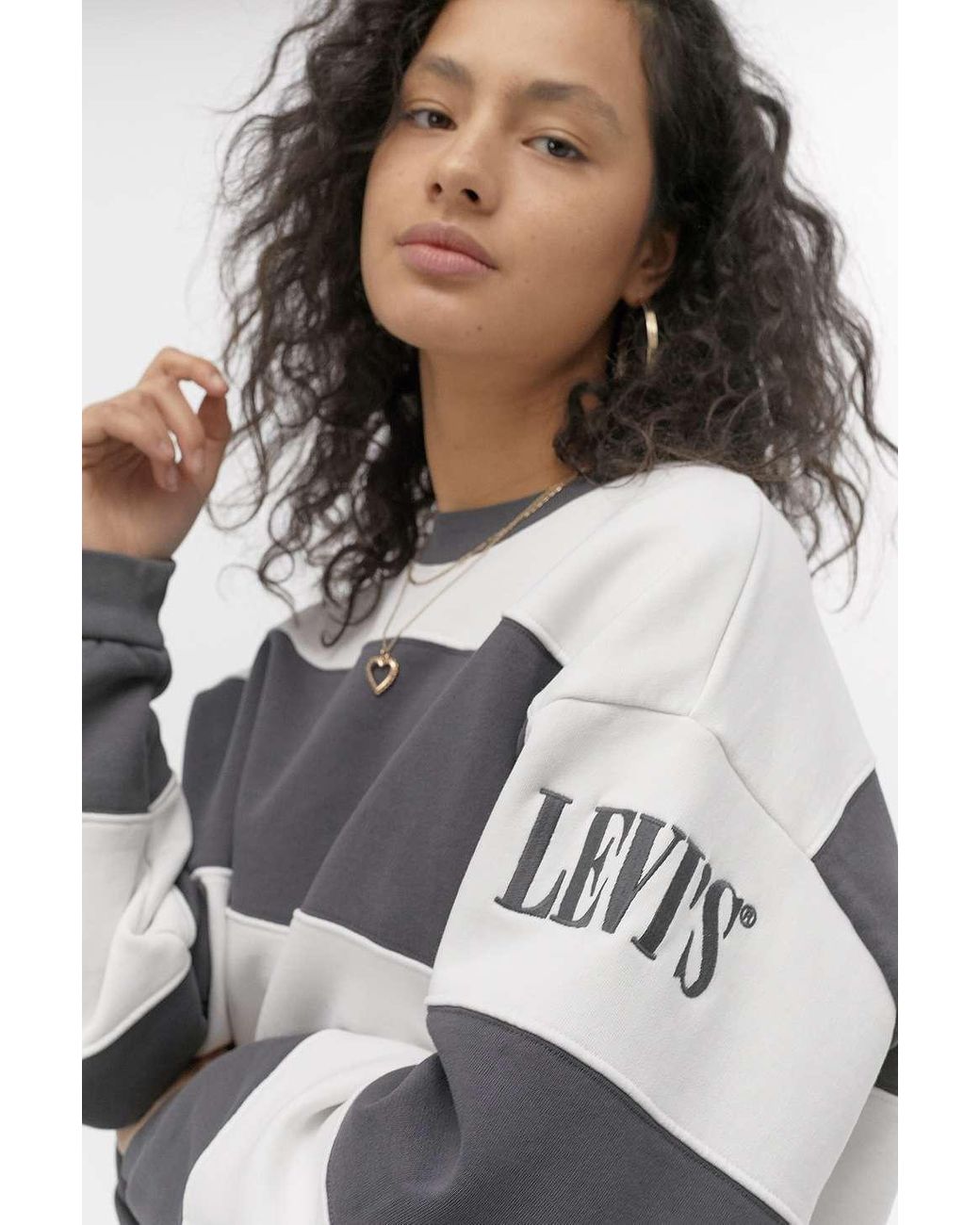 Levi's Diana Stripe Crew Neck Sweatshirt | Lyst UK
