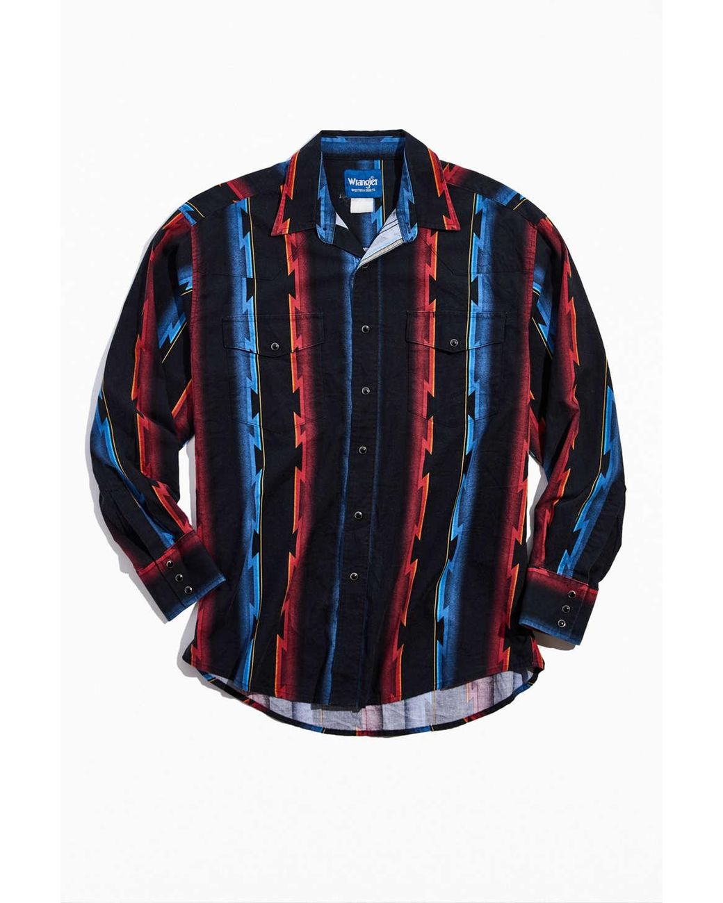 Urban Outfitters Vintage Wrangler Stripe Western Button-down Shirt in Blue  for Men | Lyst
