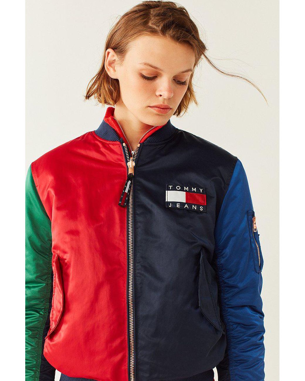 Tommy Tommy Jeans '90s Reversible Bomber Jacket Blue | Lyst