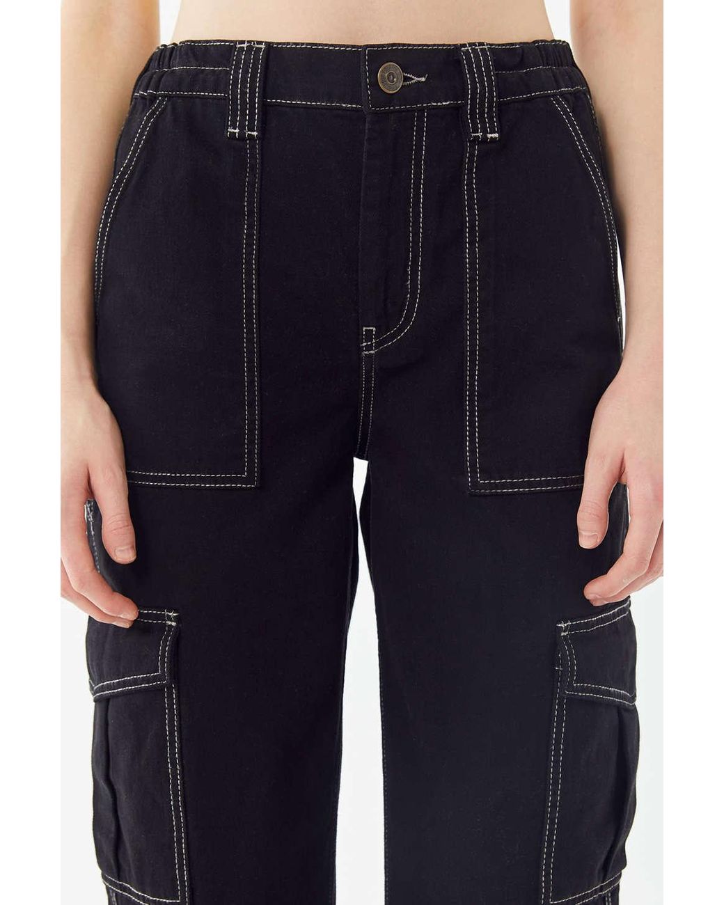 BDG Denim High-rise Contrast Stitch Skate Jean in Black | Lyst