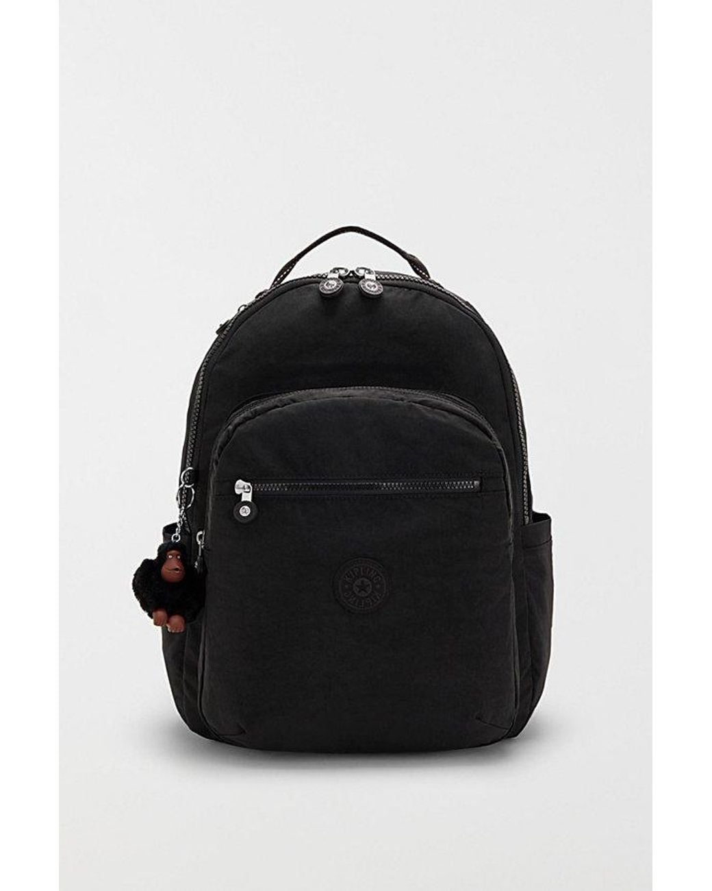 Kipling Black Seoul Large Nylon Backpack