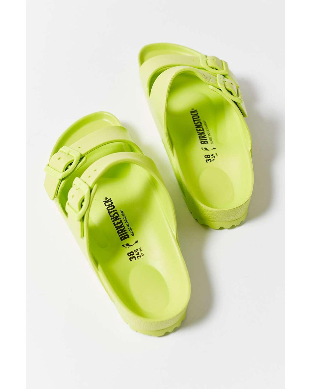Neon store green birkenstocks