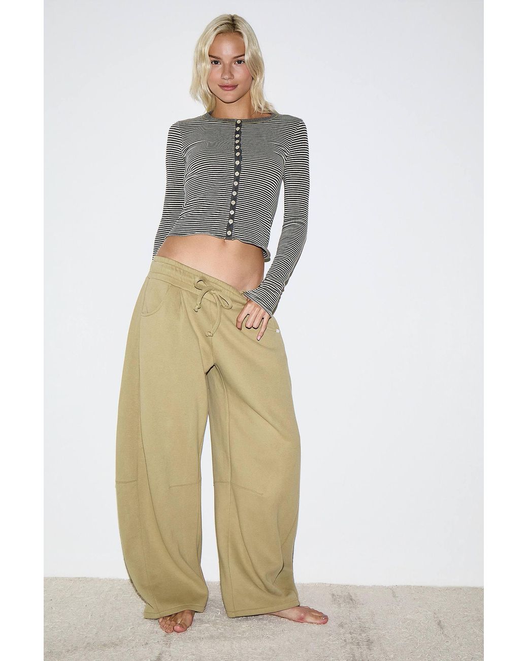 Out From Under Multicolor Essential Barrel Leg Joggers S At Urban Outfitters