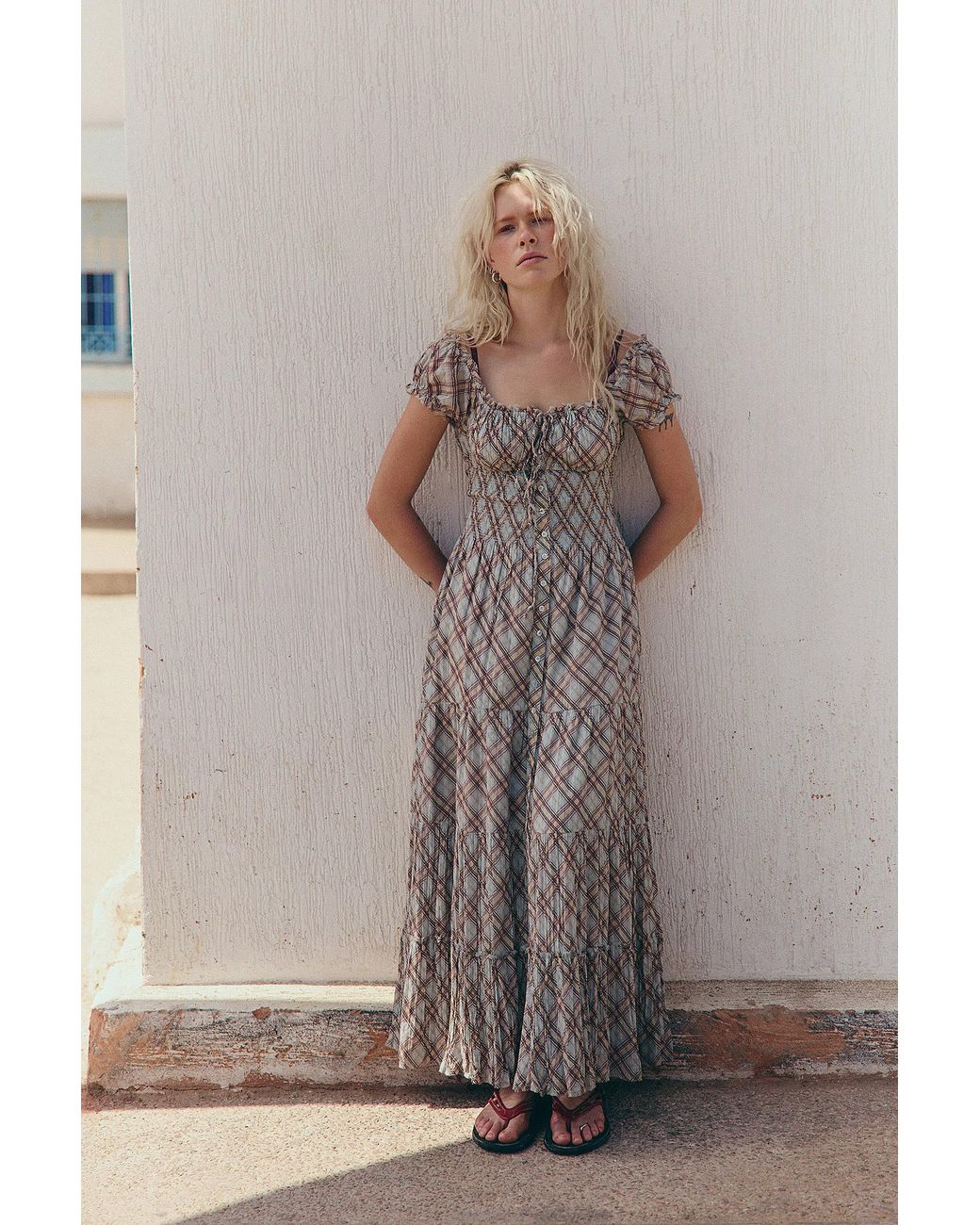 Kimchi Blue Gray Samira Prairie Maxi Dress