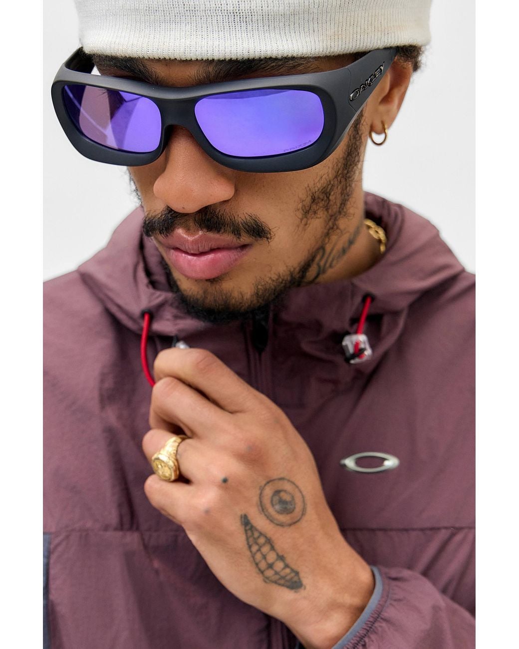 Oakley Blue Black Suede Soto Sunglasses for men