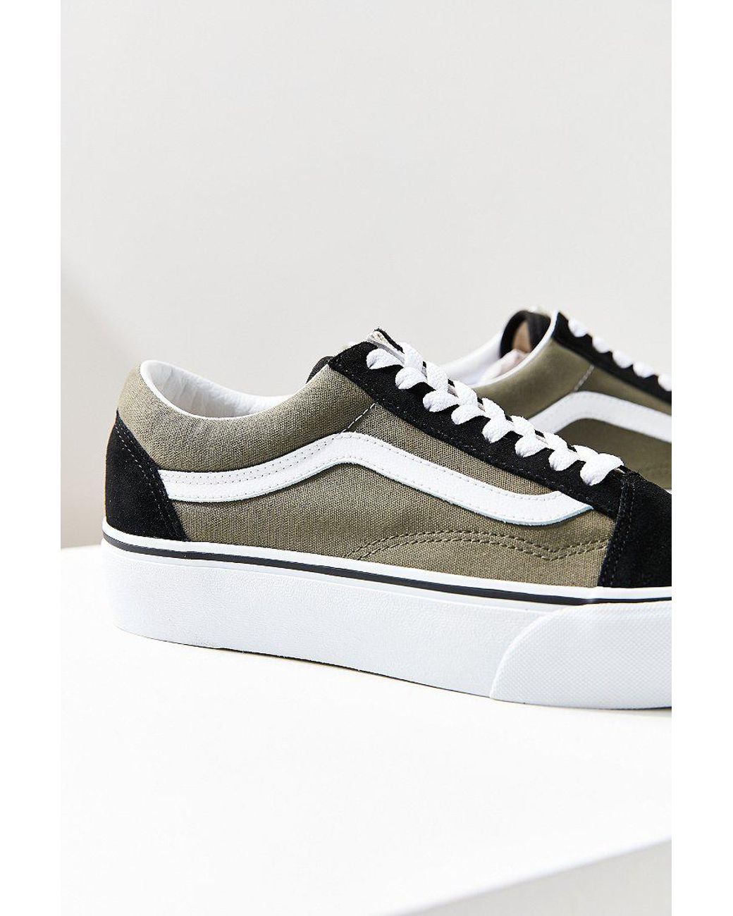 Vans old skool top platform sneaker olive