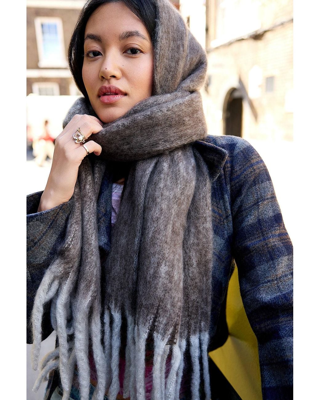 Urban Outfitters Blue Uo Blanket Scarf