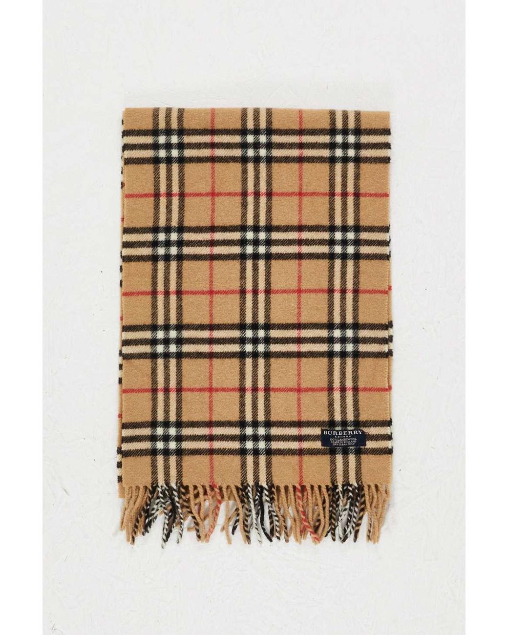 Urban Renewal One of a kind Burberry Plaid Scarf in Natural for