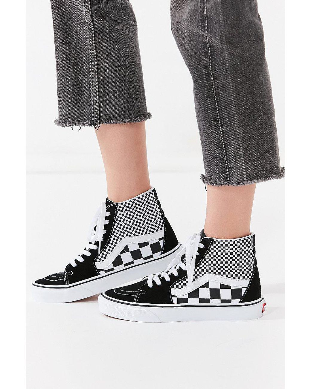 Vans Canvas Vans Mix Checkerboard Sk8-hi Sneaker in Black + White (Black) |  Lyst