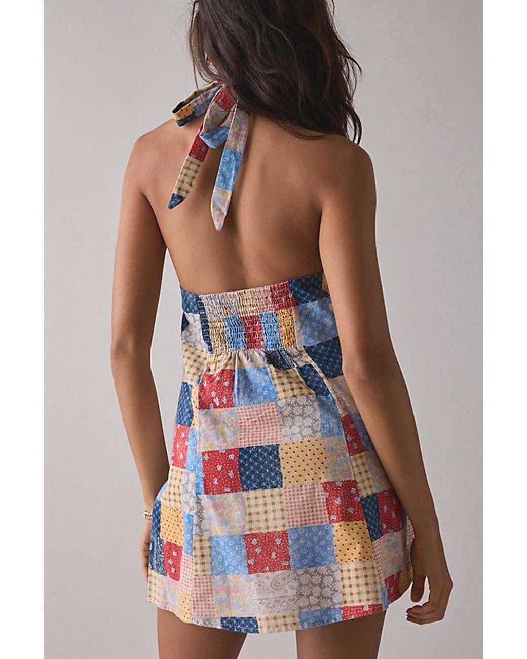 Kimchi Blue Charlie Printed Halter Mini Dress | Lyst