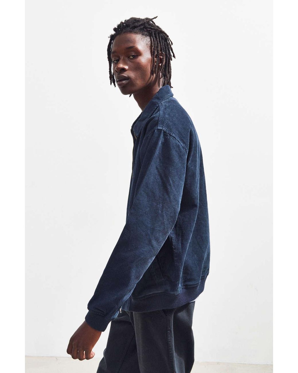 BDG Corduroy Harrington Jacket in Blue for Men Lyst