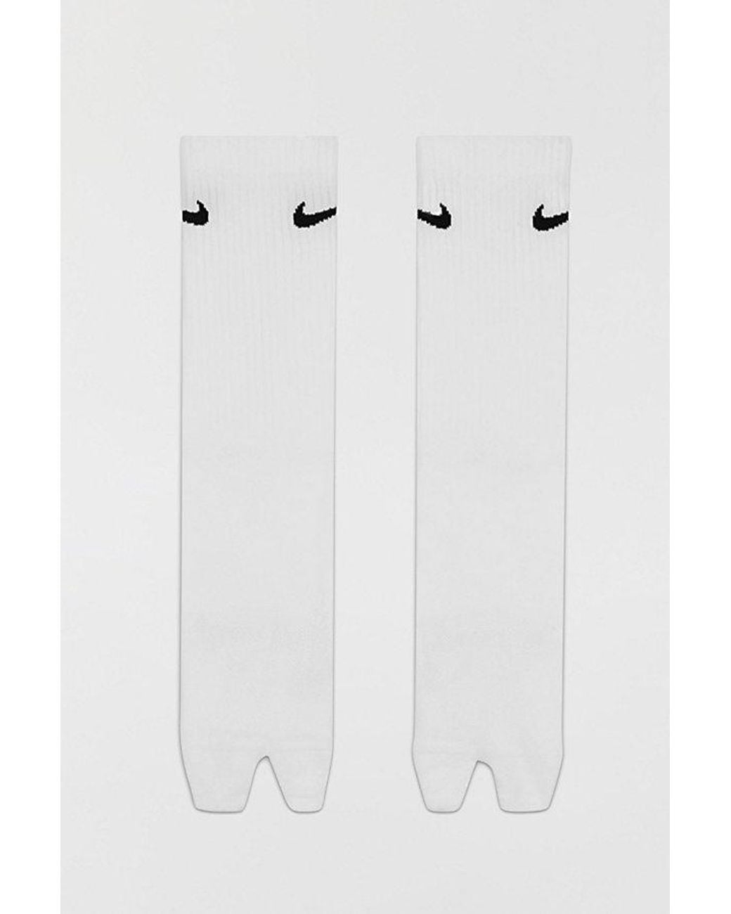 Nike White Everyday Plus Lightweight Crew Split-Toe Socks