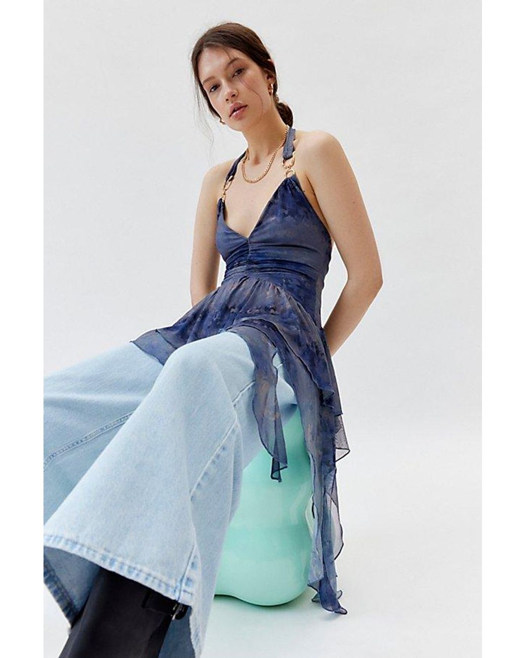 sachin and babi light blue dress Elliatt