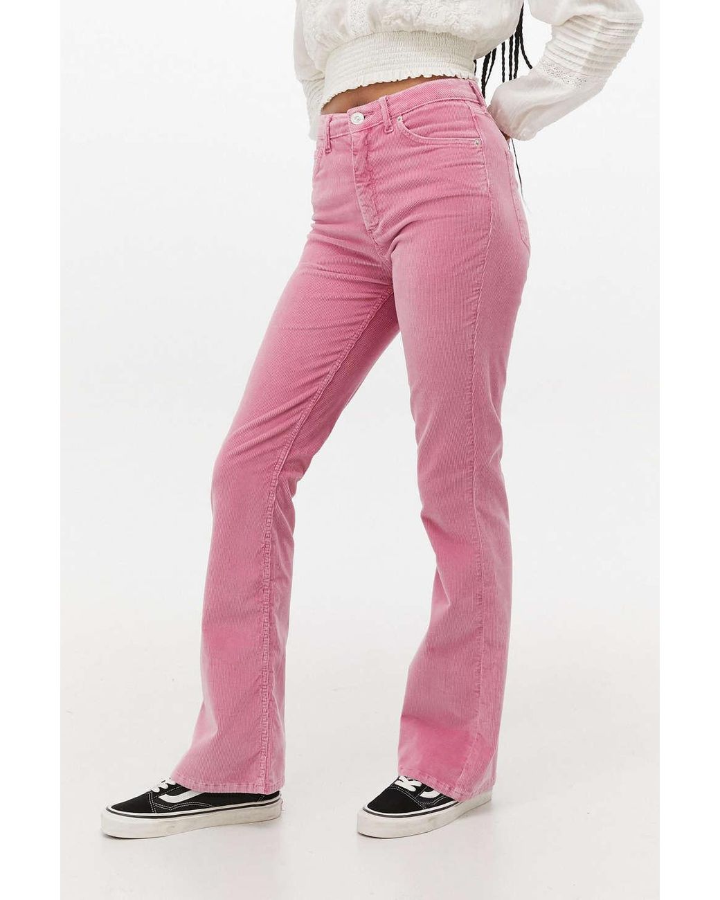 BDG Pink Corduroy Flare Pant