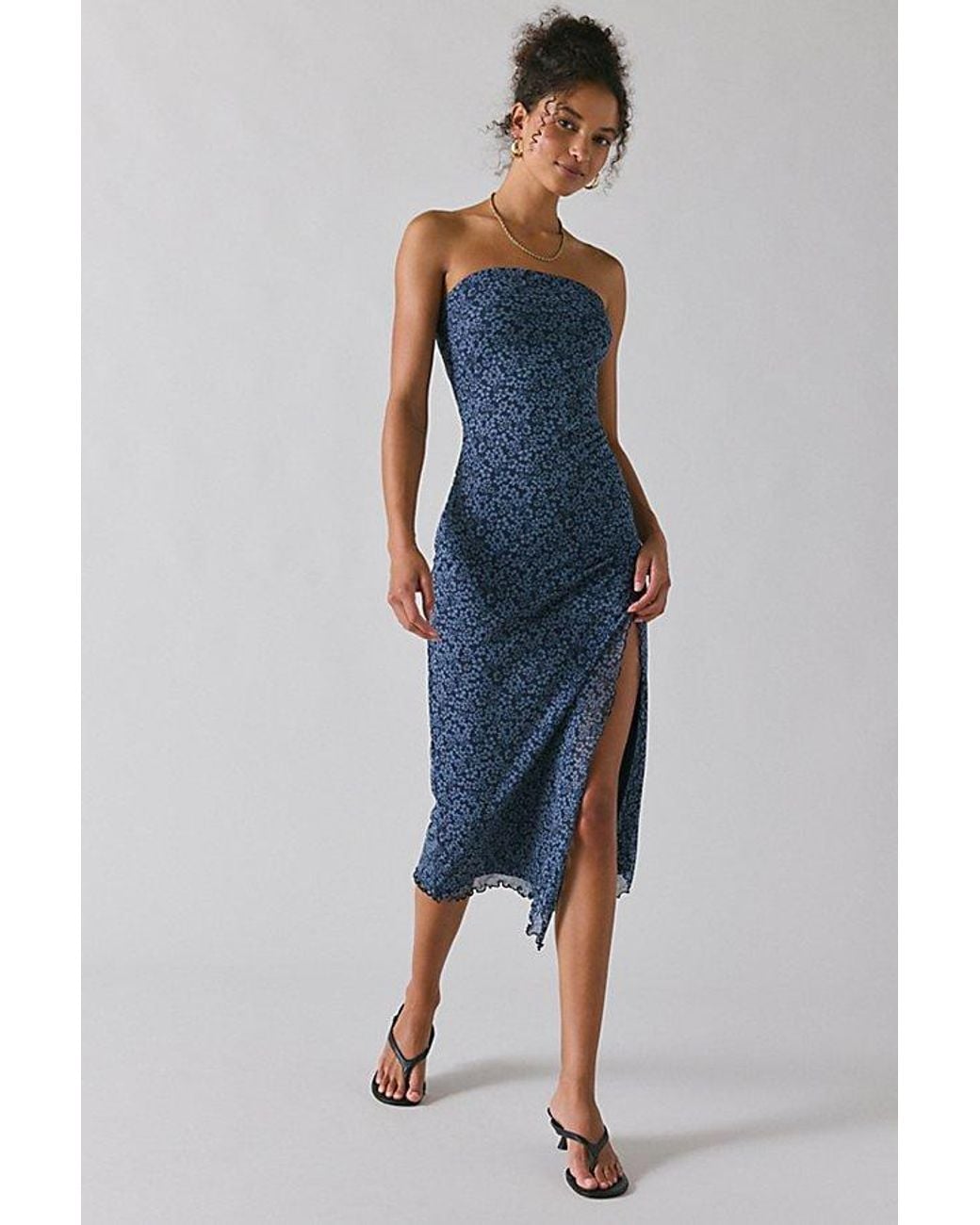knee length dresses for ladies Samara Mint Floral Mesh Dress | Dresses main image 0