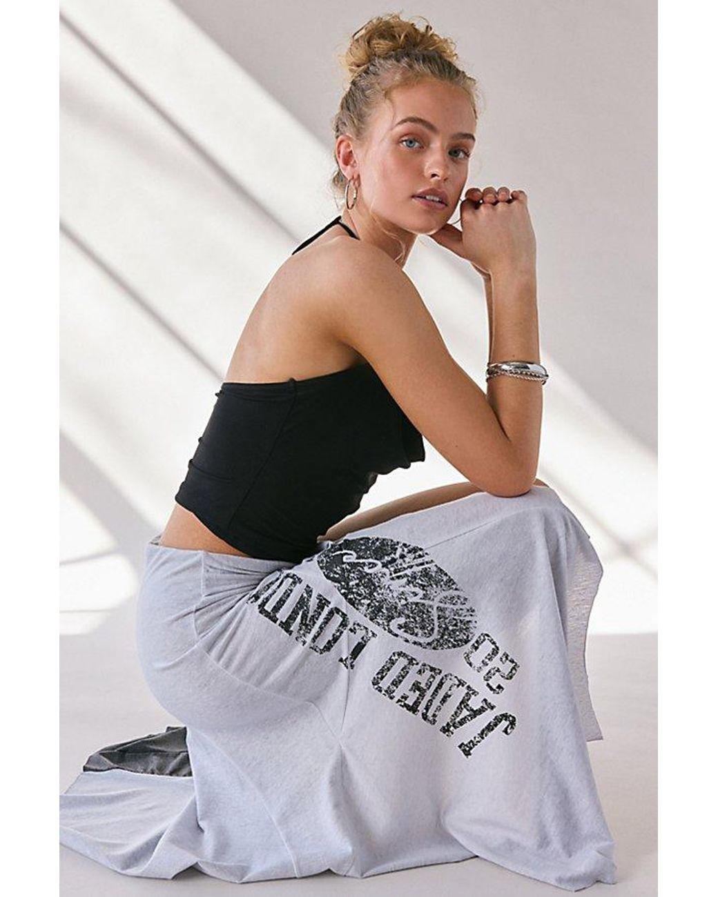 スカート [media82] Asymmetric Jersey Skirt Asymmetrical Convertible Tiered Midi Skirt | Convertible