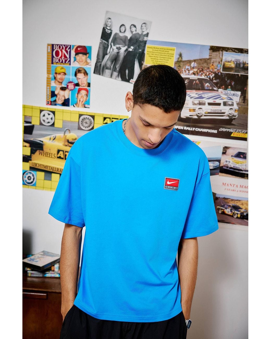 Nike Blue Boxy Short Sleeve T-shirt for men