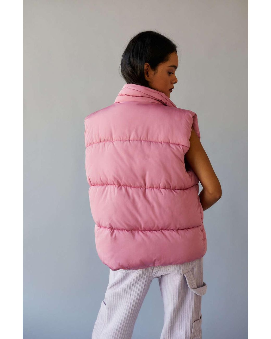 Urban Outfitters Uo Corrine Puffer Vest in Pink | Lyst