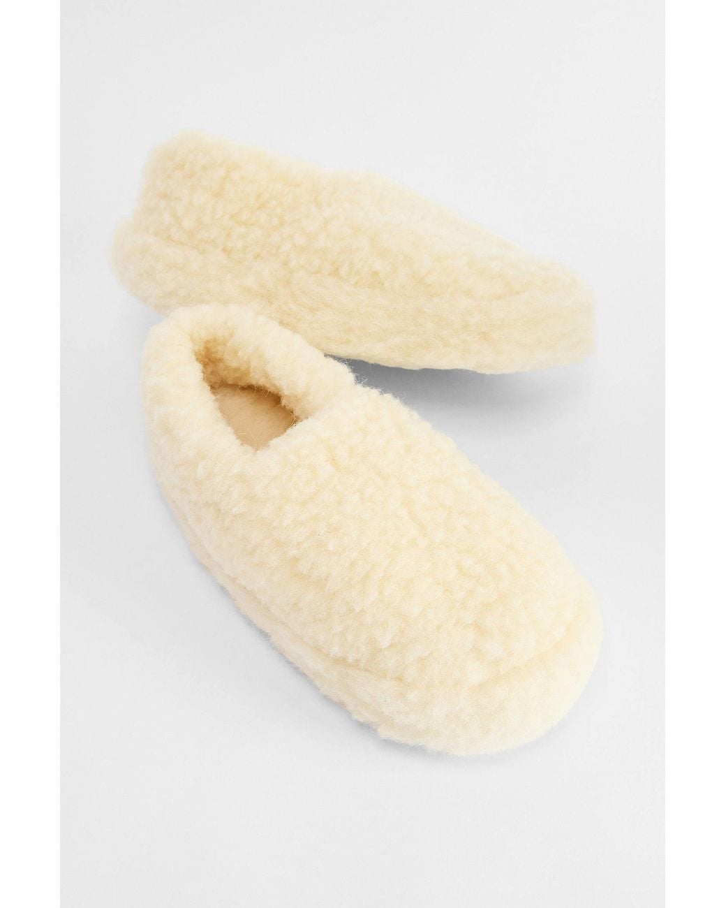 Yoko Wool Natural Cream Full Slippers