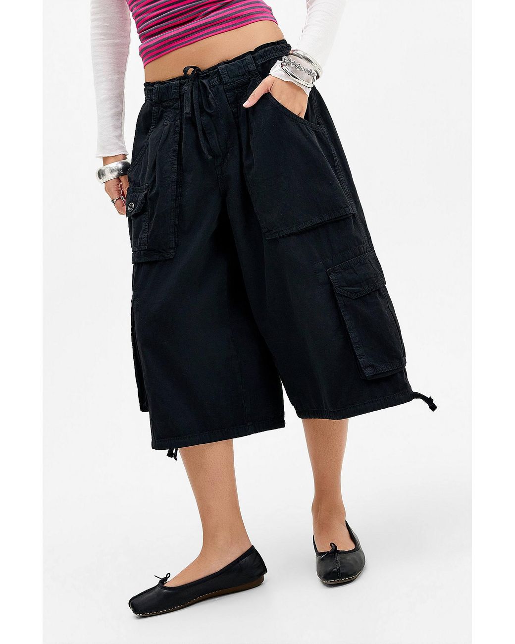 BDG Blue Diego Crop Cargo Trousers