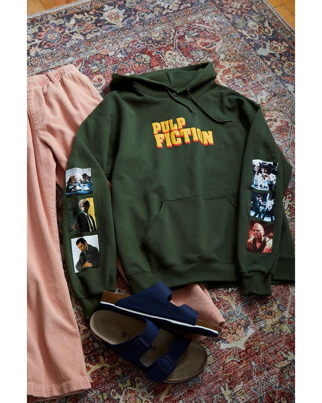 Urban Outfitters Pulp Fiction Puff Print Hoodie Sweatshirt in Green for Men  | Lyst
