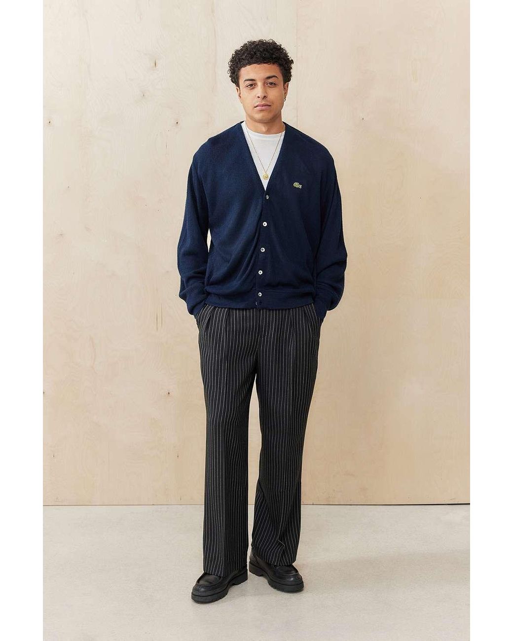 Archive At Uo Black Pinstripe Ash Wide Leg Trousers for Men | Lyst UK