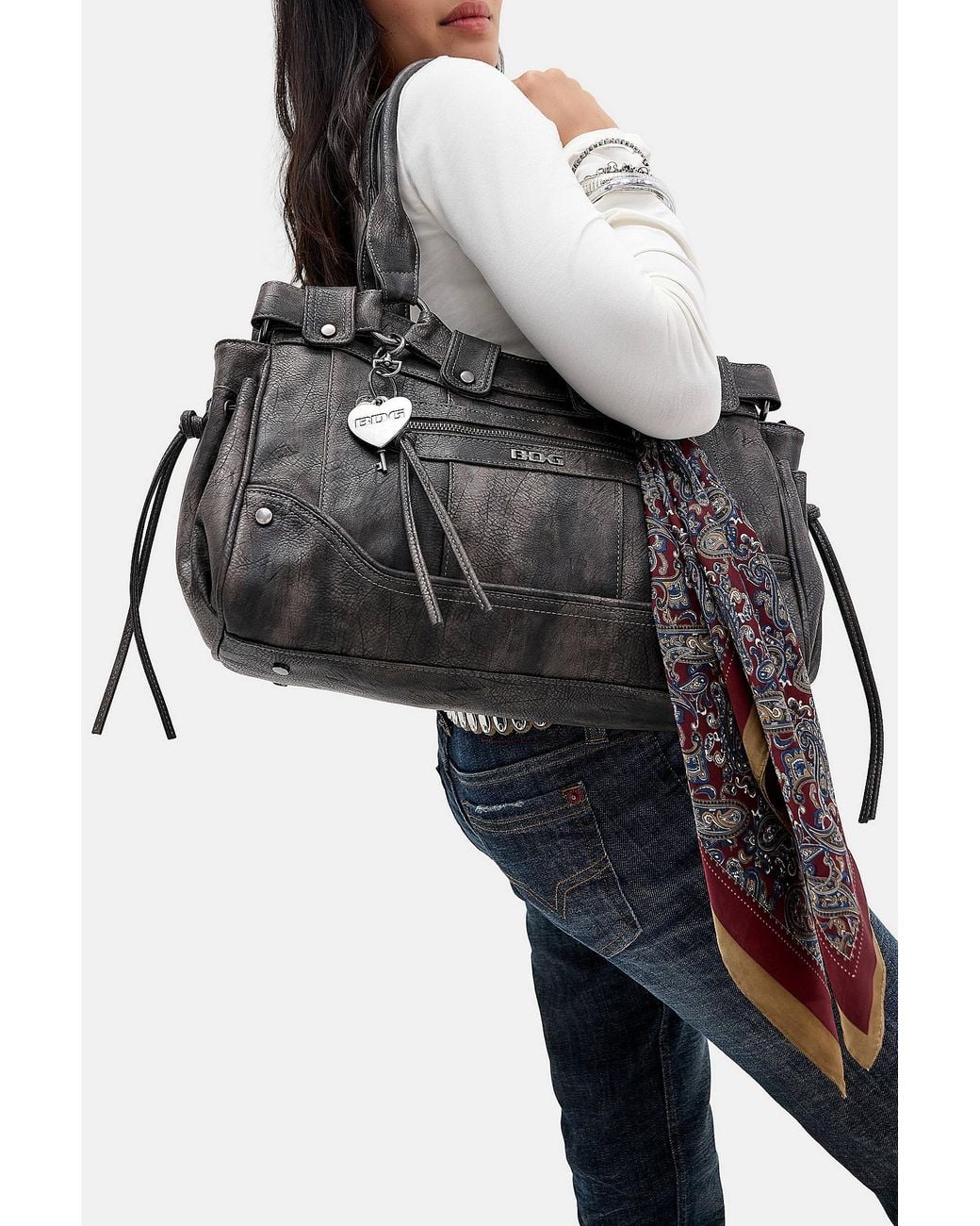 BDG Black Xion Scarf Shoulder Bag