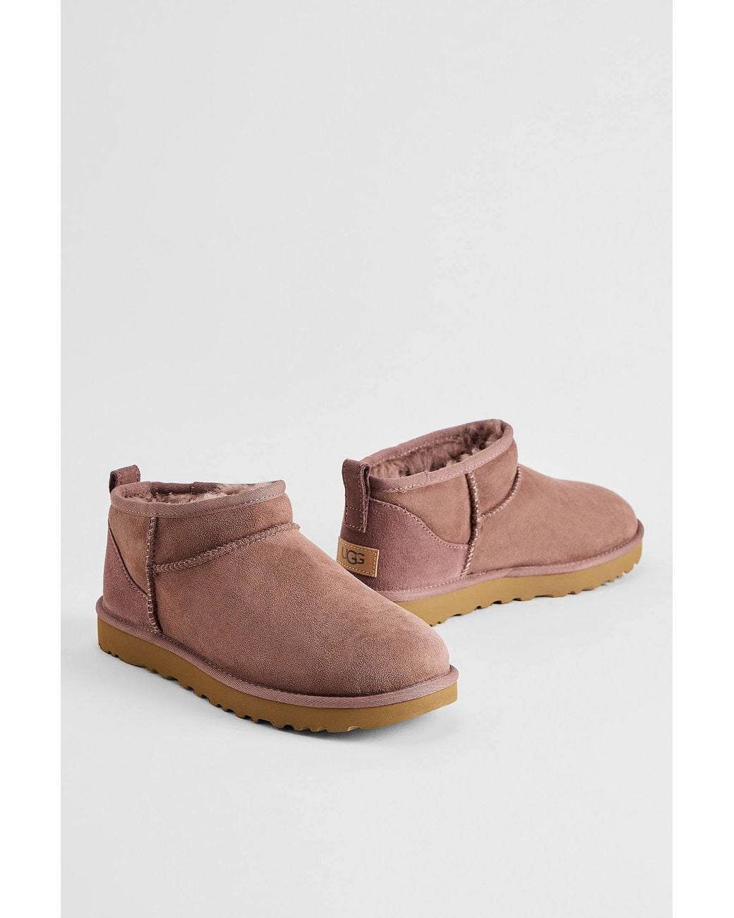 Ugg Pink Mushroom Classic Ultra-mini Portobello Boots