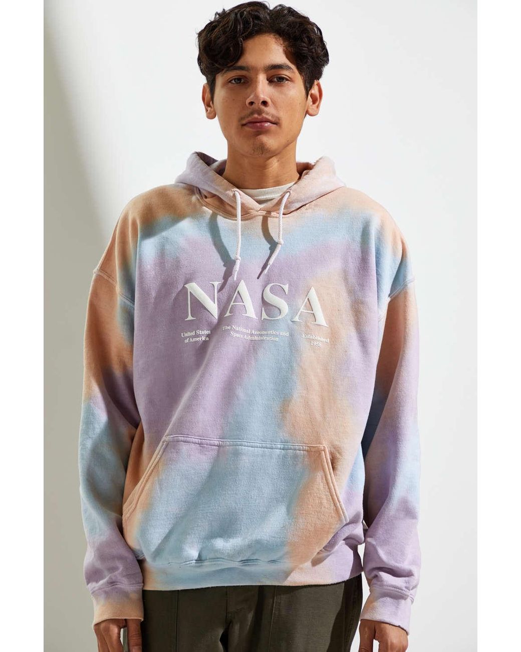 Urban Outfitters Nasa Tie-dye Hoodie Sweatshirt in Purple for Men | Lyst