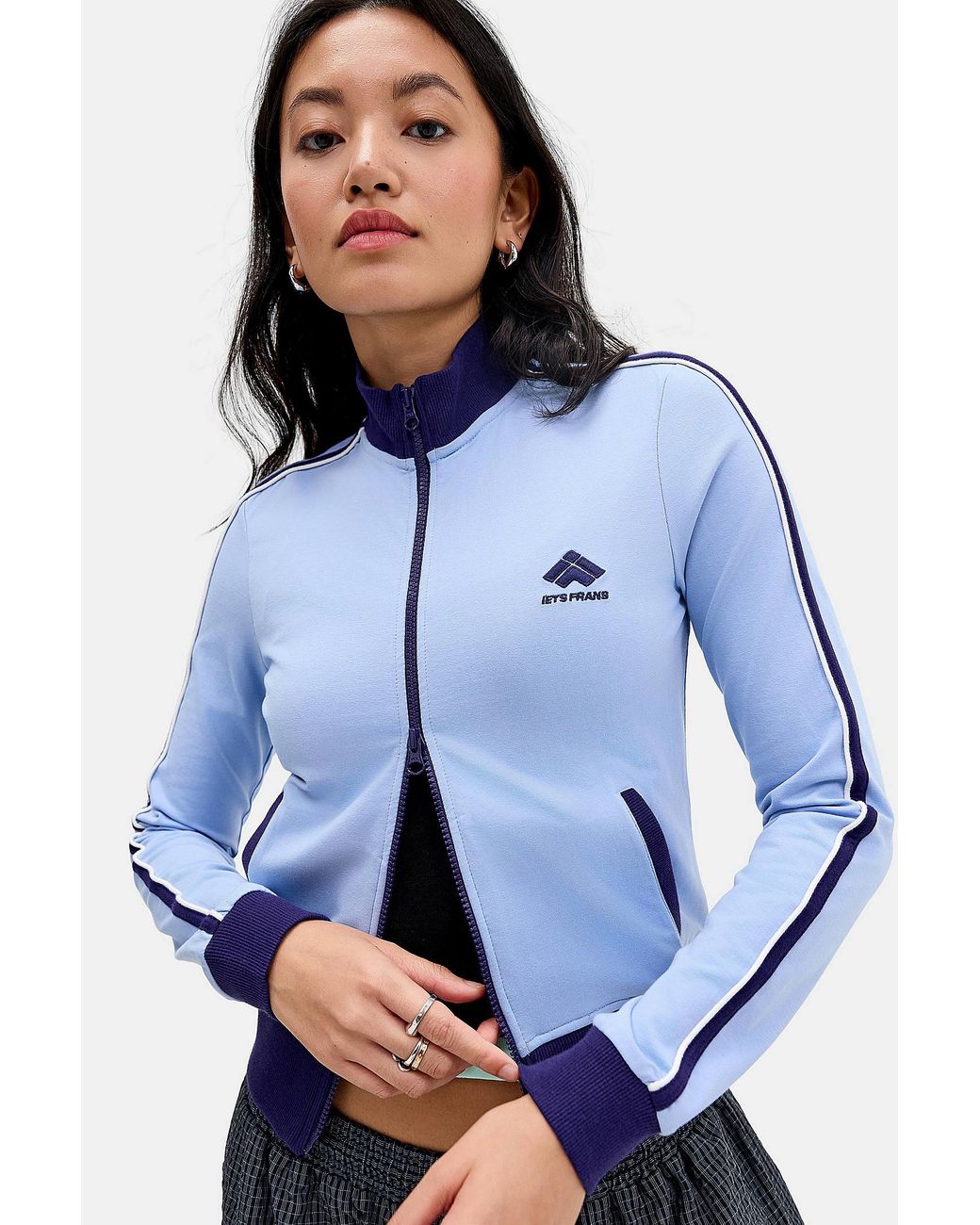 iets frans Blue Lightweight Zip-through Track Top