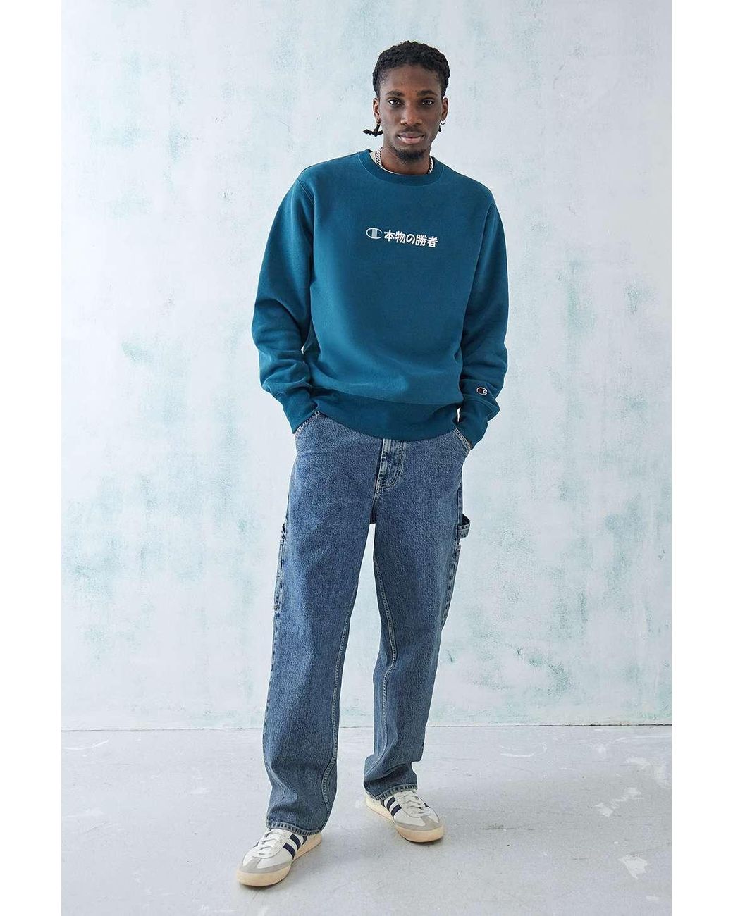 Champion crewneck sale sweatshirt navy