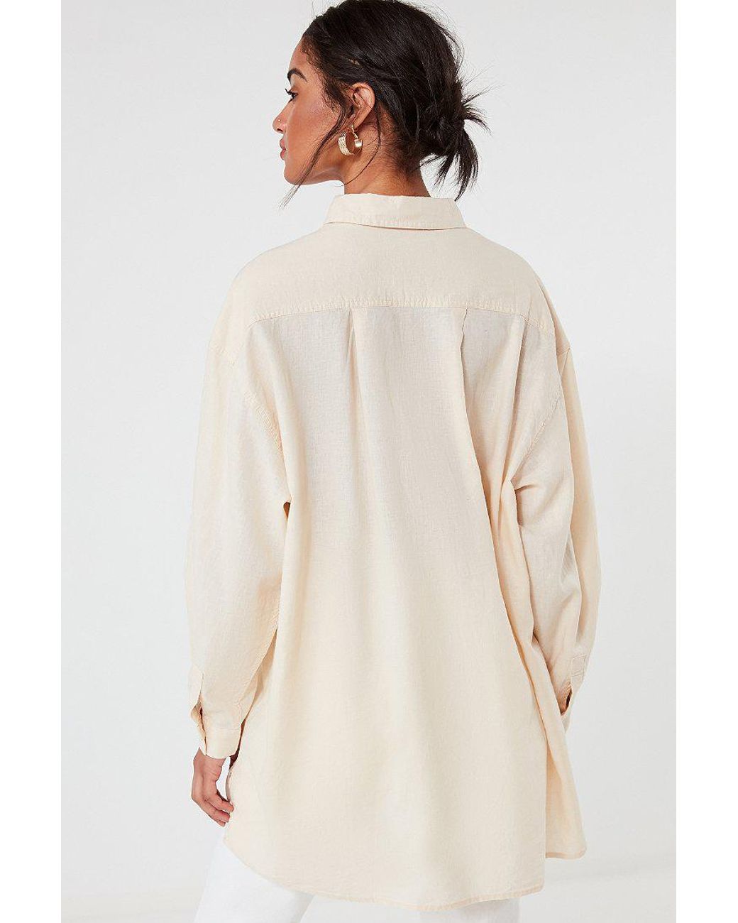 linen oversized button down