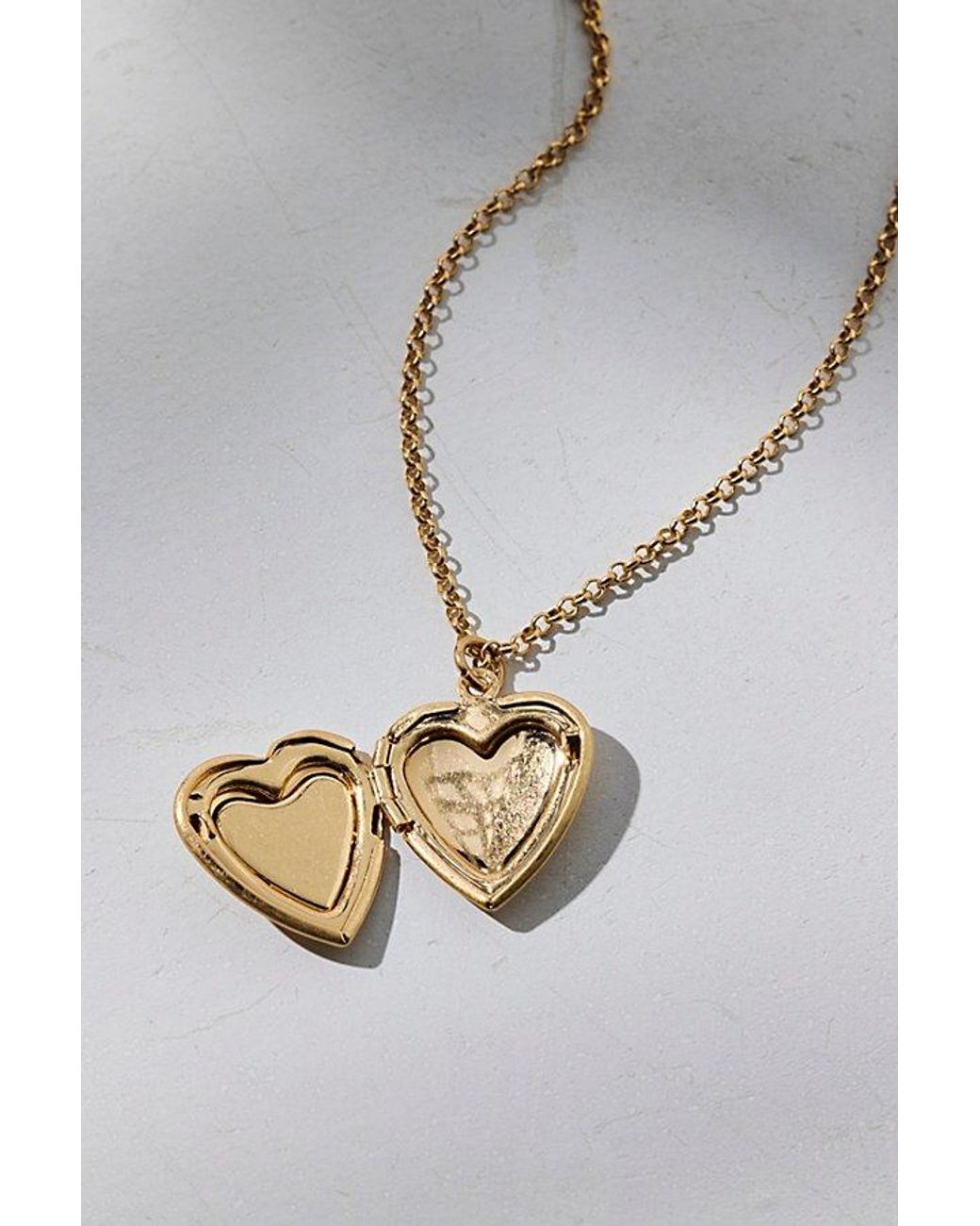 Urban Outfitters Gray Rosie Heart Locket Necklace